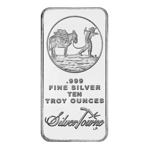 10oz Silver Bar - SilverTowne - Assorted Design